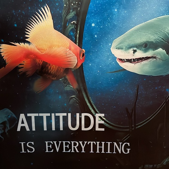 Canvas Wall Art- “Attitude is Everything” NIB - Picture 4 of 7